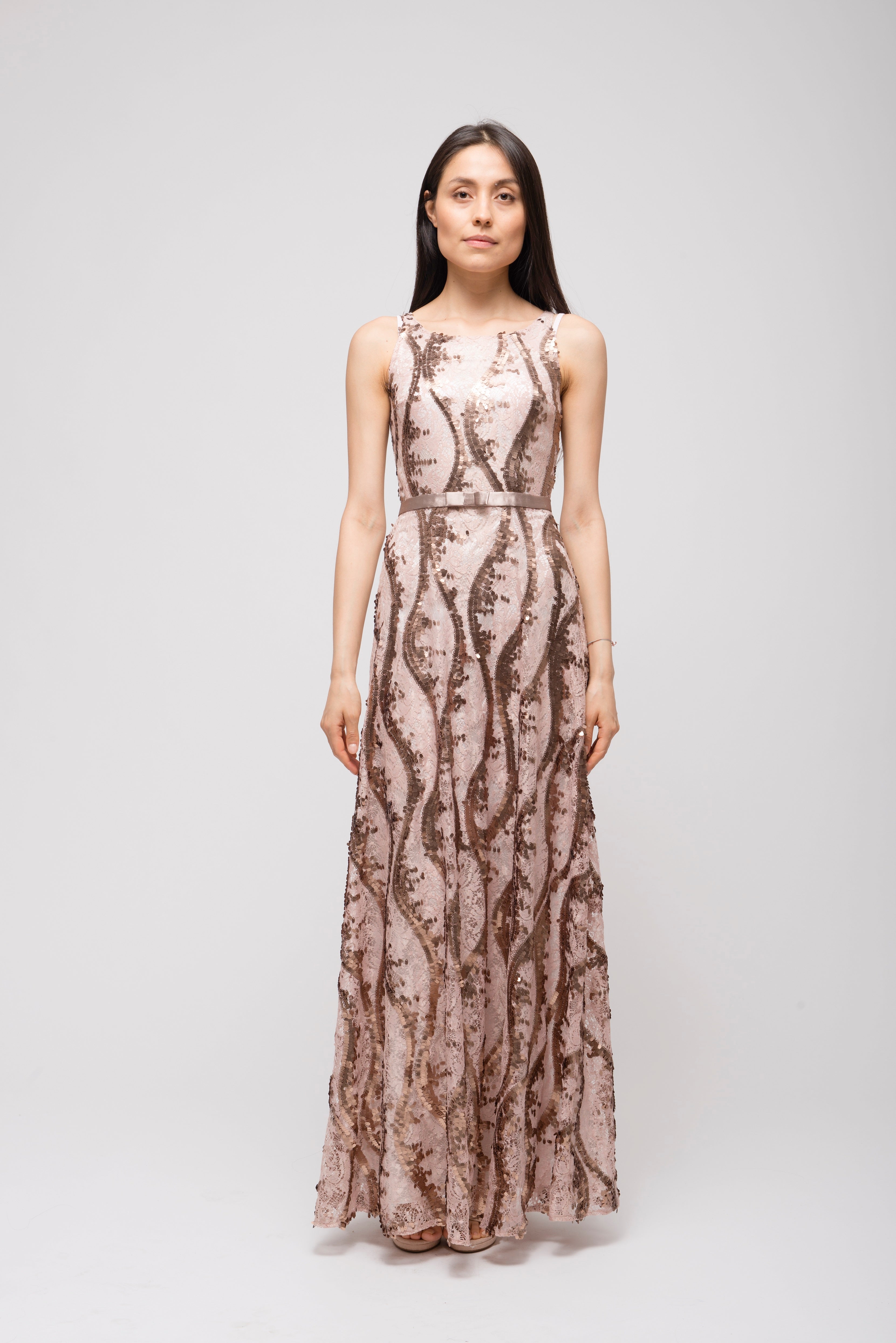 Abendkleid aus Pailletten-Spitze | Klassisch