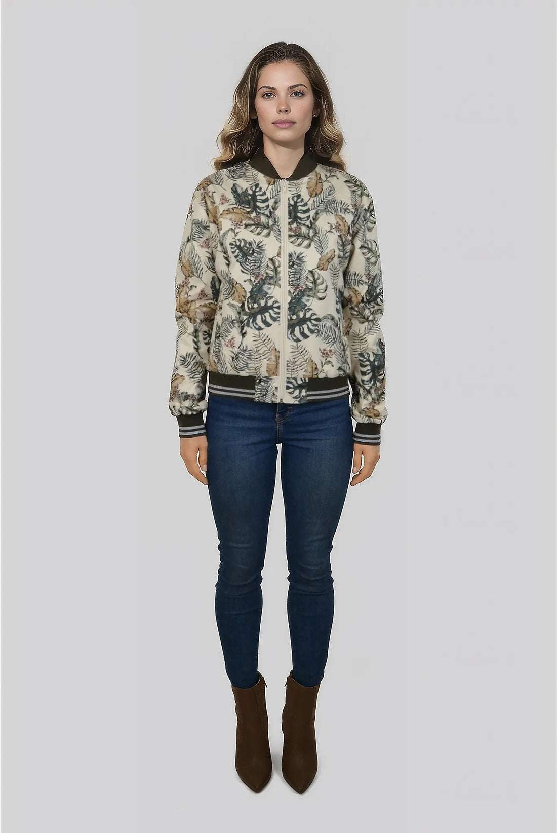 Blouson mit Muster, Forest | Baumwolle