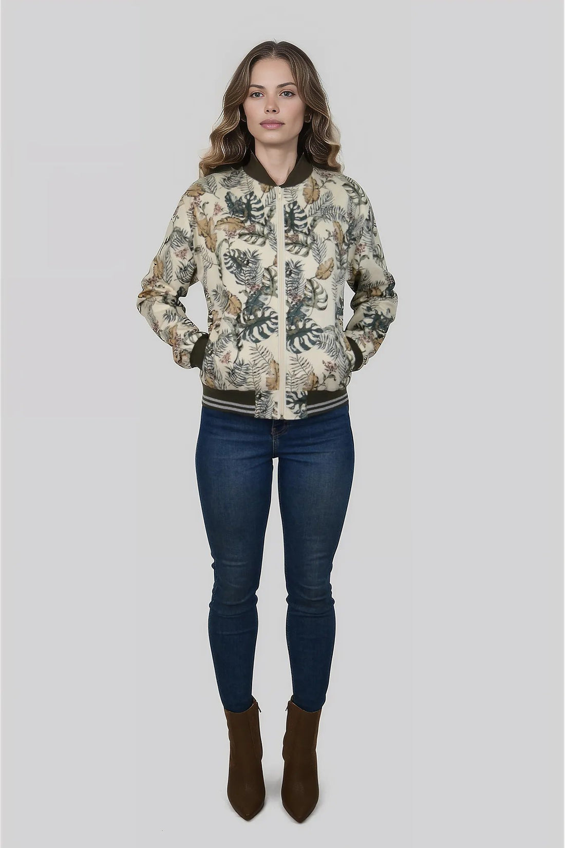 Blouson mit Muster, Forest | Baumwolle
