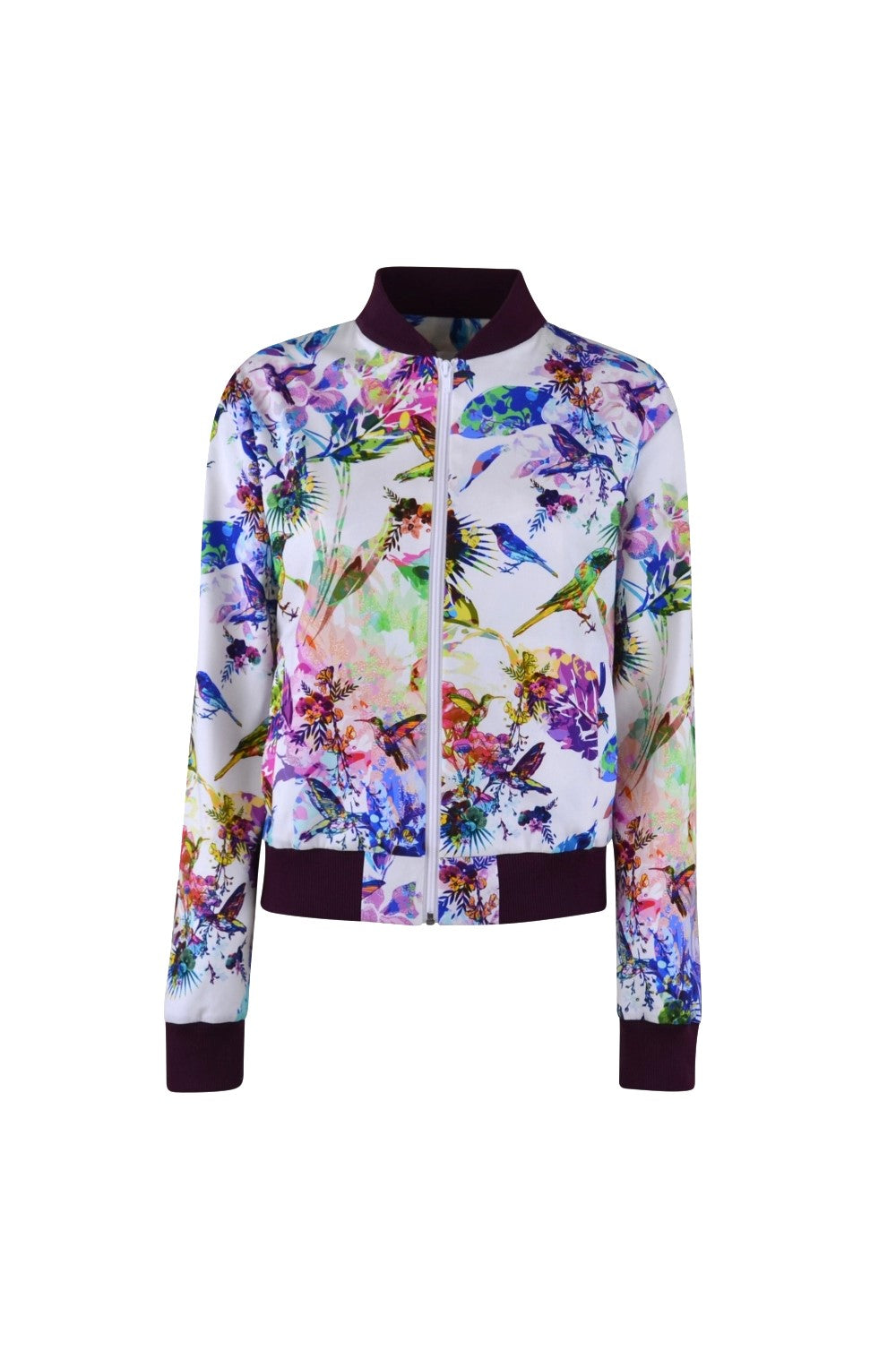 Blouson mit Muster, Kolibri | Baumwolle