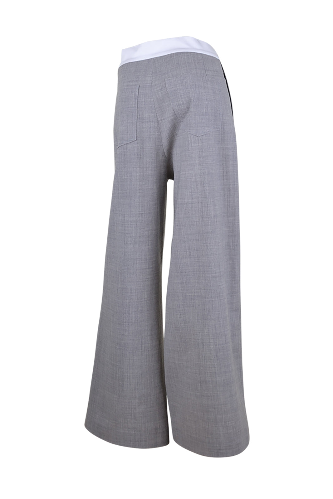 Hose loose-fit mit Bundfalten | Grau meliert