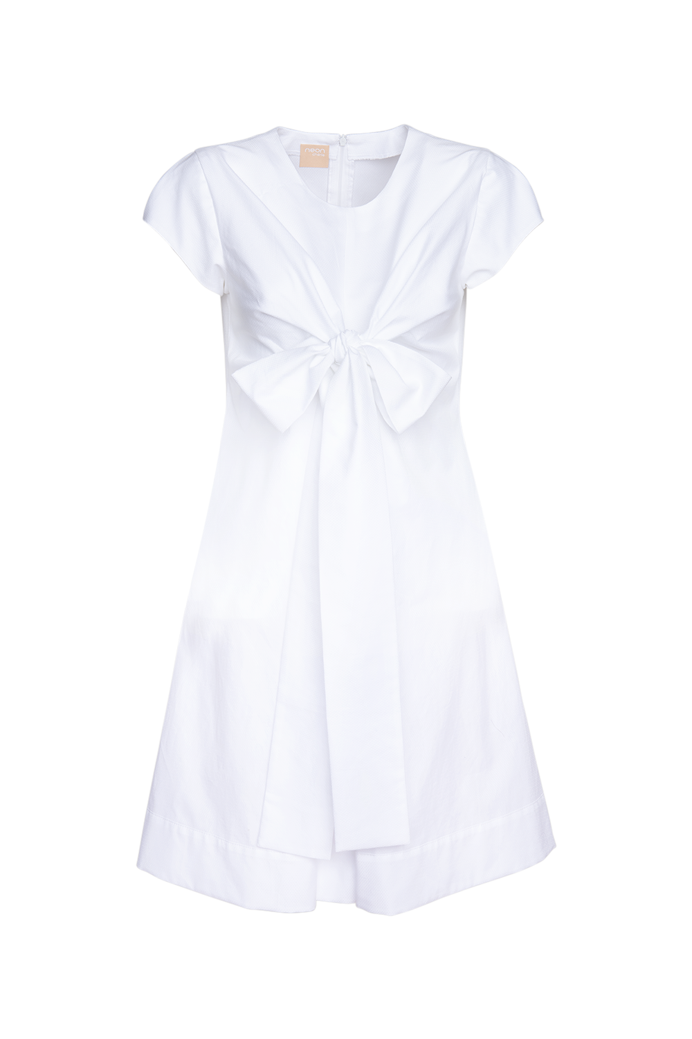 Kleid mit Maschendetail Baumwolle | Wunschfarbe