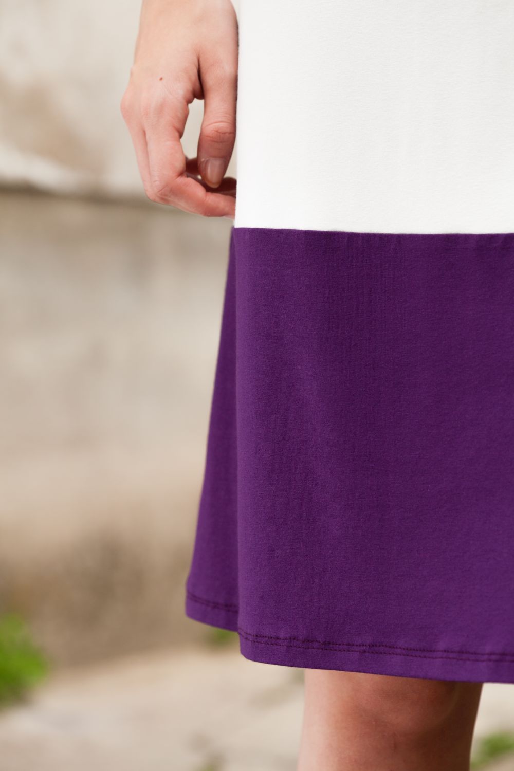 Jersey Kleid Colourblock-light | Viskose