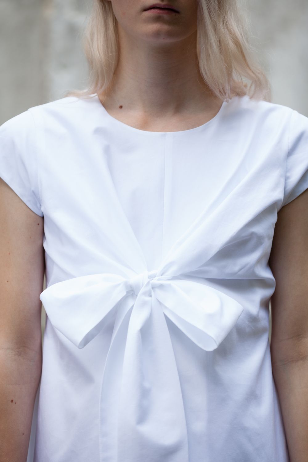 Kleid mit Maschendetail Baumwolle | Wunschfarbe