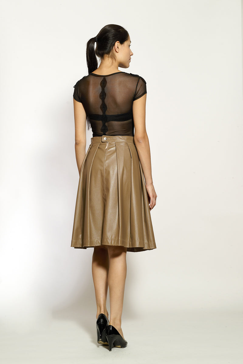 Netzshirt mit Spitze | Transparent