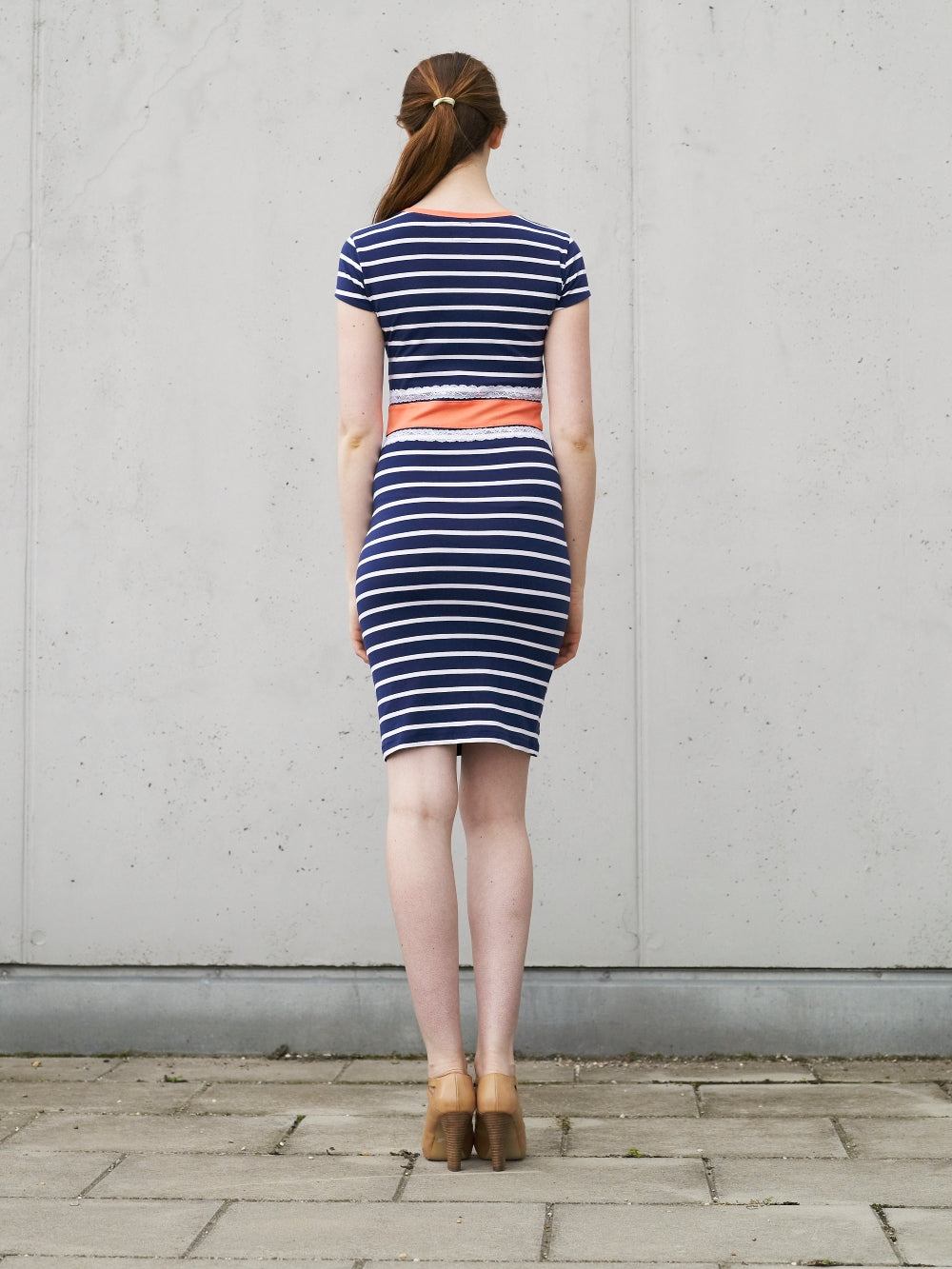 Jersey Kleid Marine | Pailetten