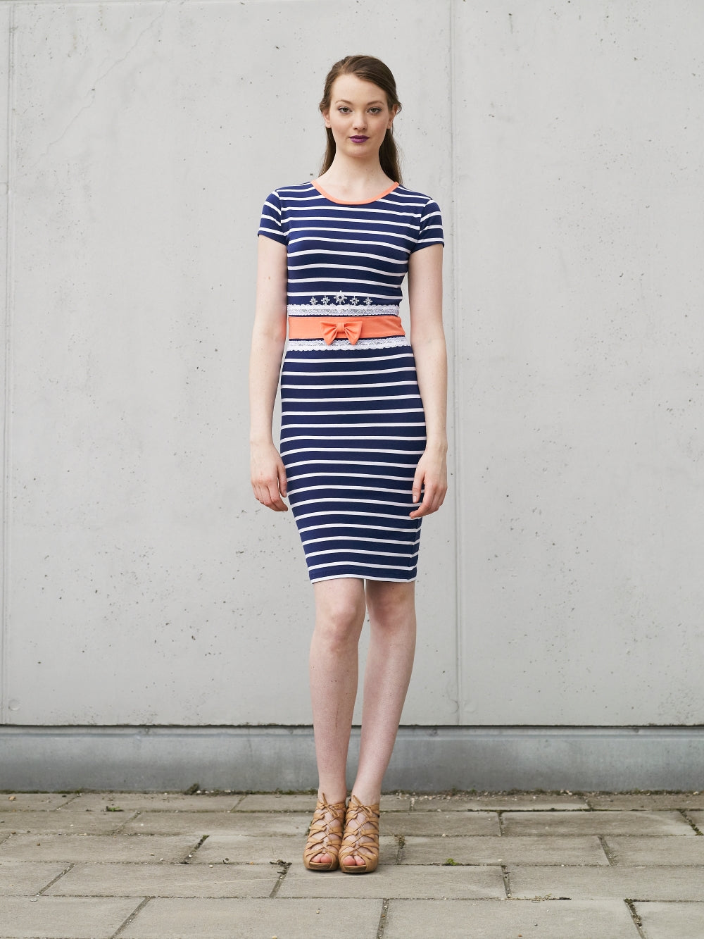 Jersey Kleid Marine | Pailetten
