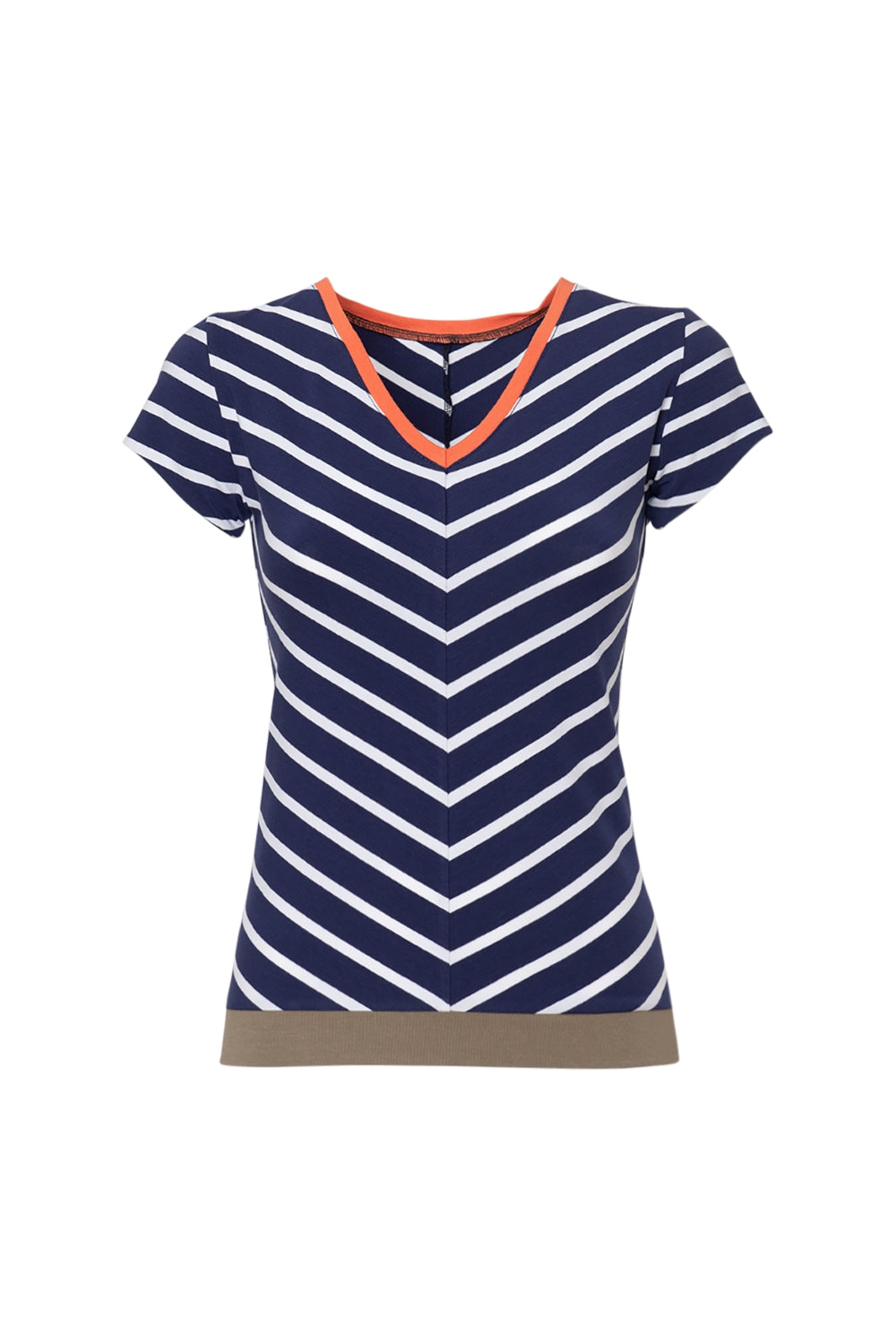 Jersey Shirt Marine | V-Ausschnitt