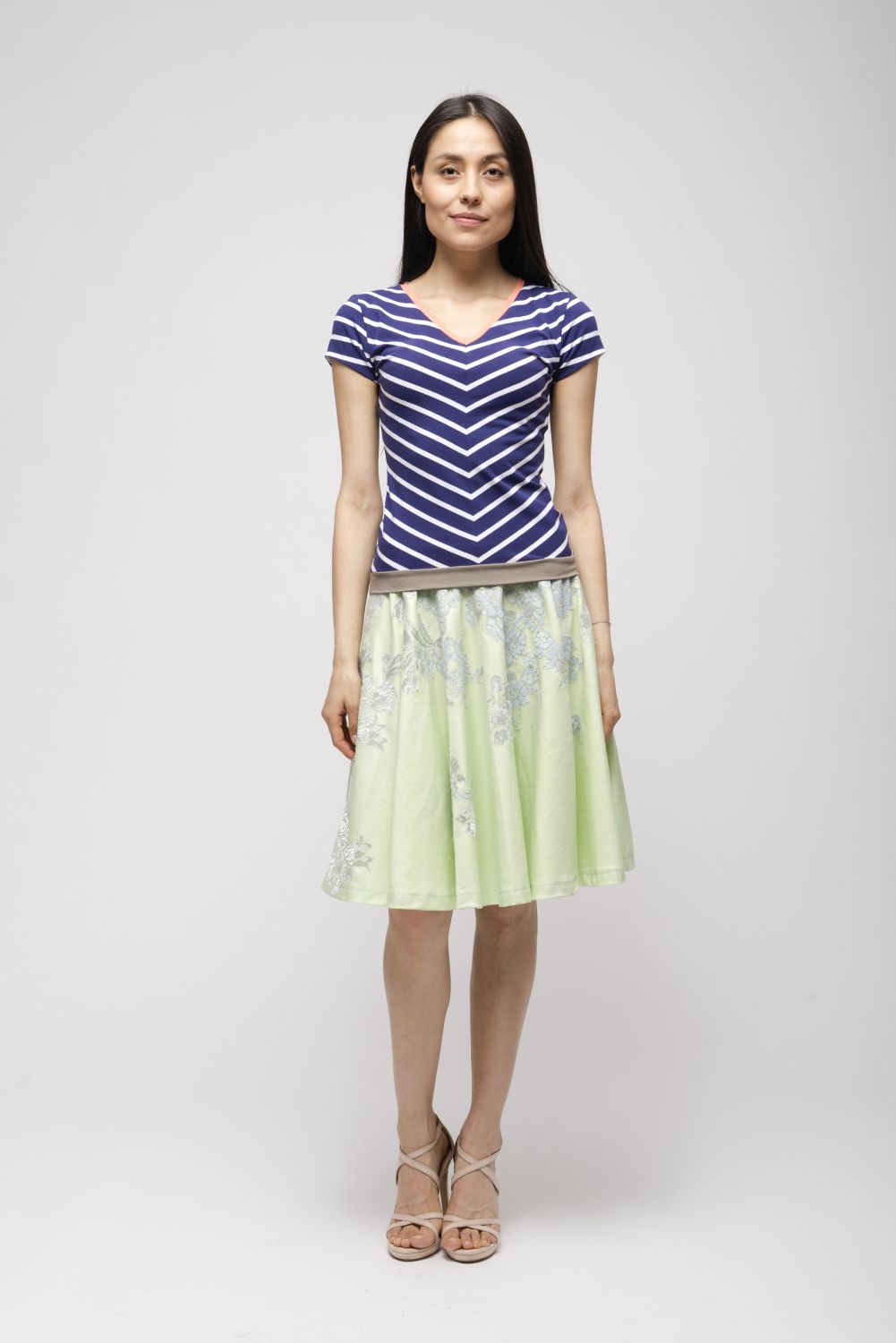 Jersey Shirt Marine | V-Ausschnitt