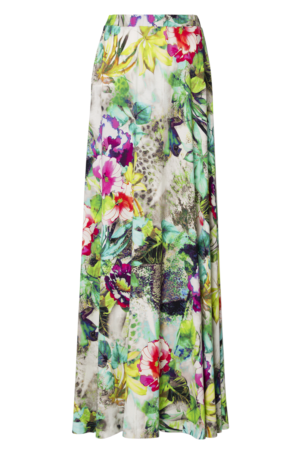 Maxirock Jersey | XL-Blumenmuster