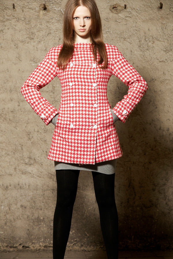 Jacke Retro 60ies | Hahnentritt Muster