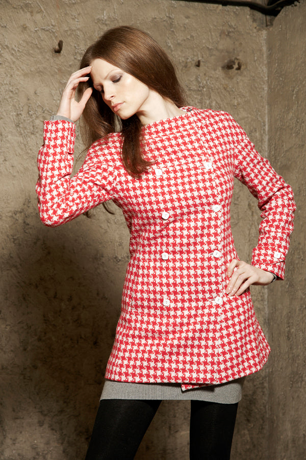Jacke Retro 60ies | Hahnentritt Muster