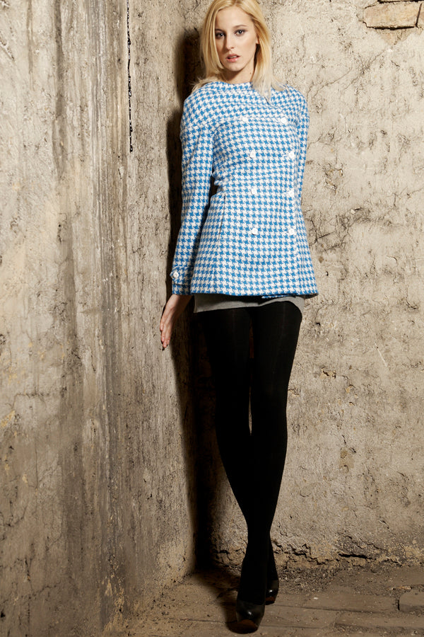 Jacke Retro 60ies | Hahnentritt Muster