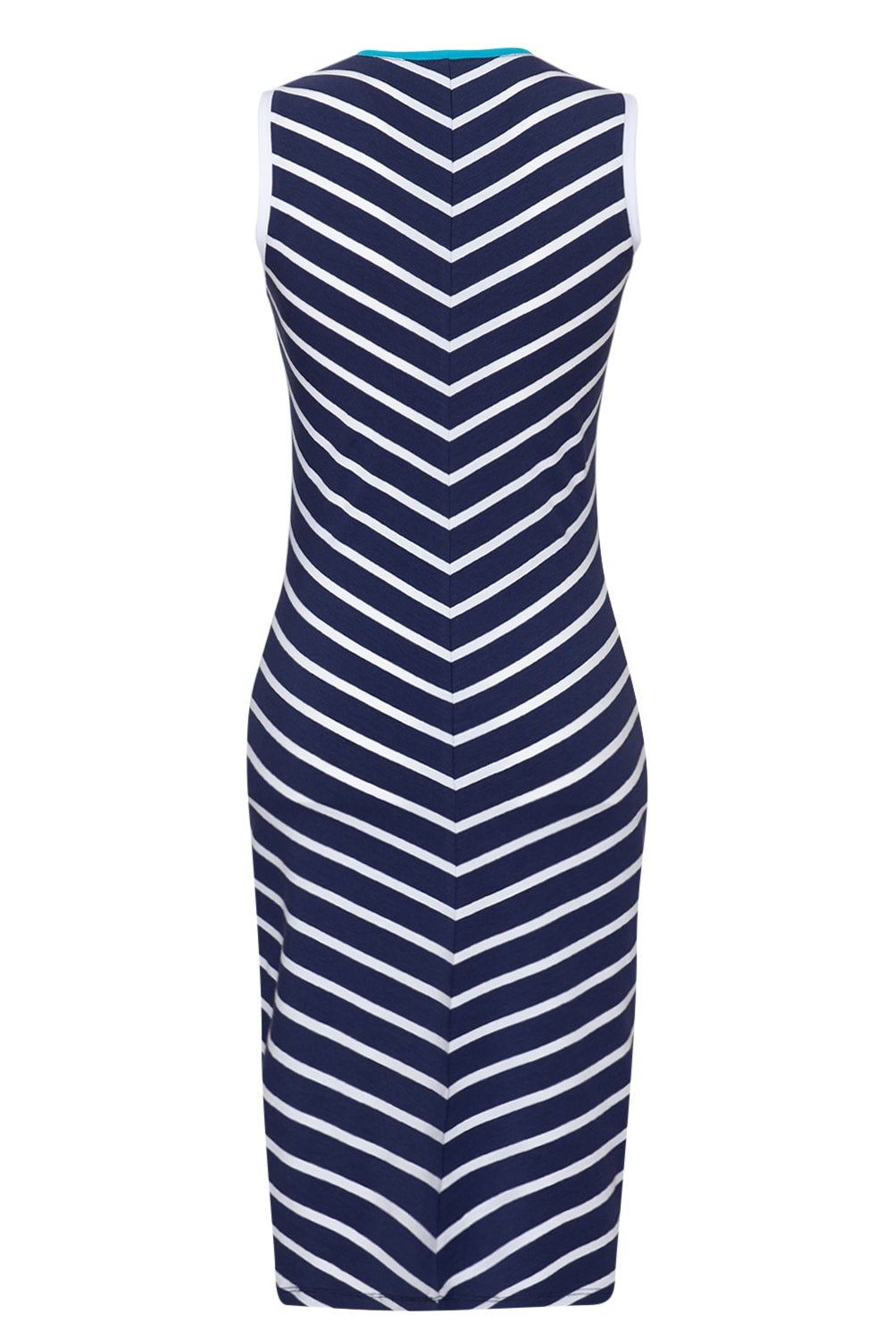 Jersey Kleid Marine | V-Ausschnitt