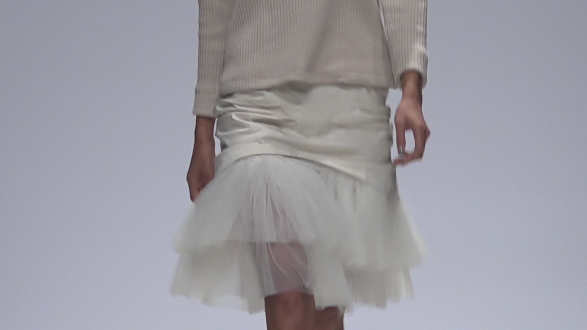 Couture Rock mit Raffung | Materialmix
