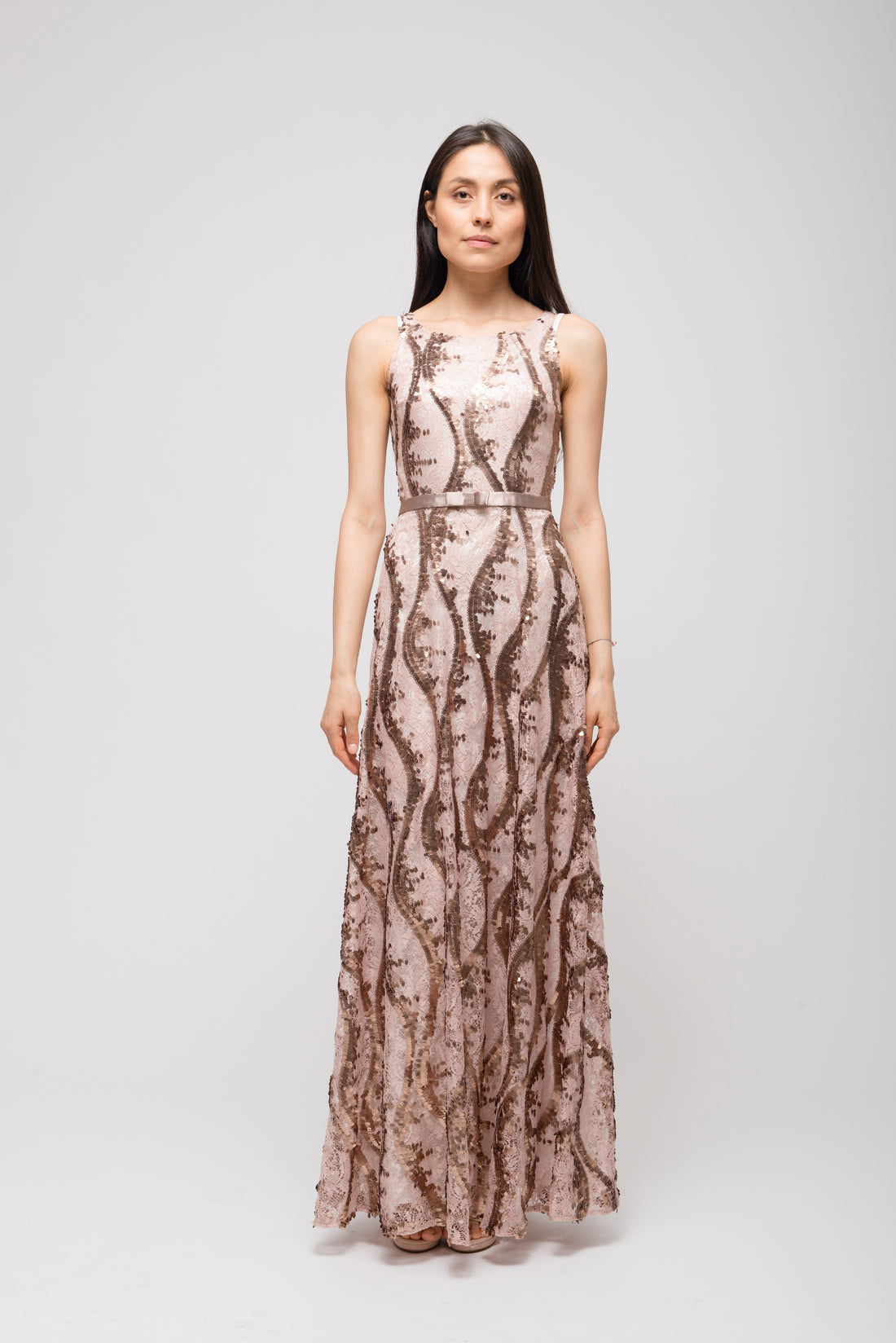 Abendkleid aus Pailletten-Spitze | Klassisch