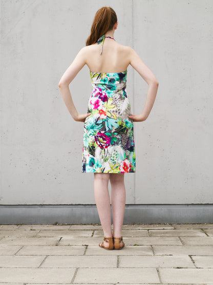 Jersey Kleid Bandeau | XL Blumenmuster