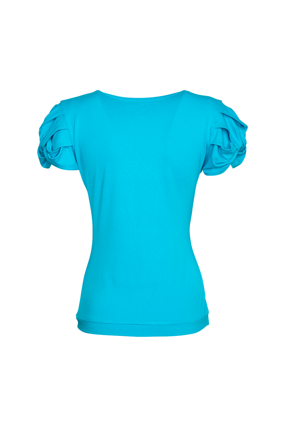 Shirt mit Flechtärmel, Viskose | Wunschfarbe