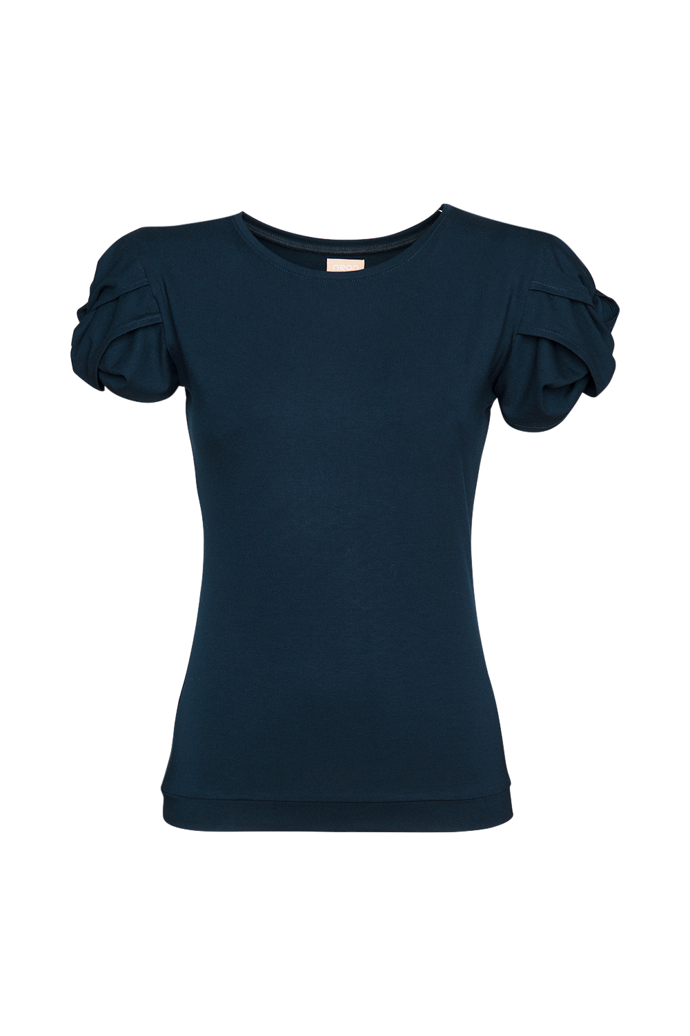 Shirt mit Flechtärmel, Viskose | Wunschfarbe