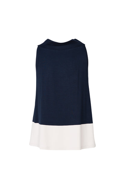 Jersey Top Colour-block-dark | Viskose