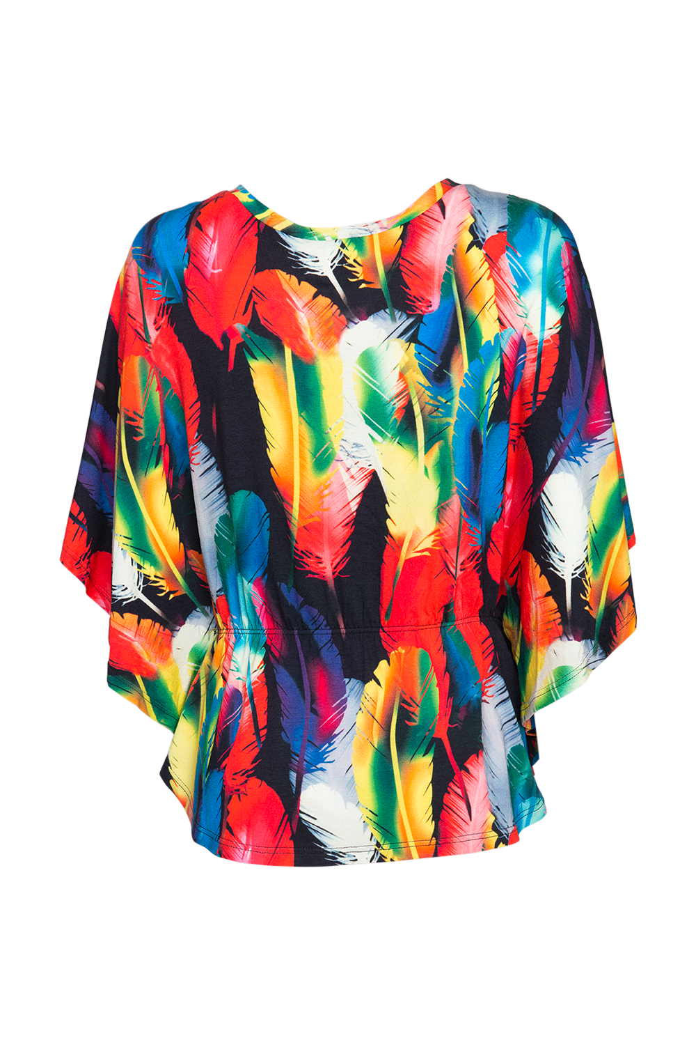 Tunika Shirt mit Federnprint | Viskose